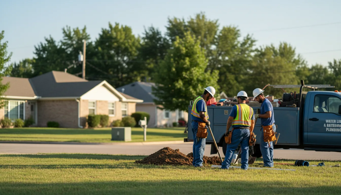 Residential water line and bathroom plumbing service in Tipton, IN